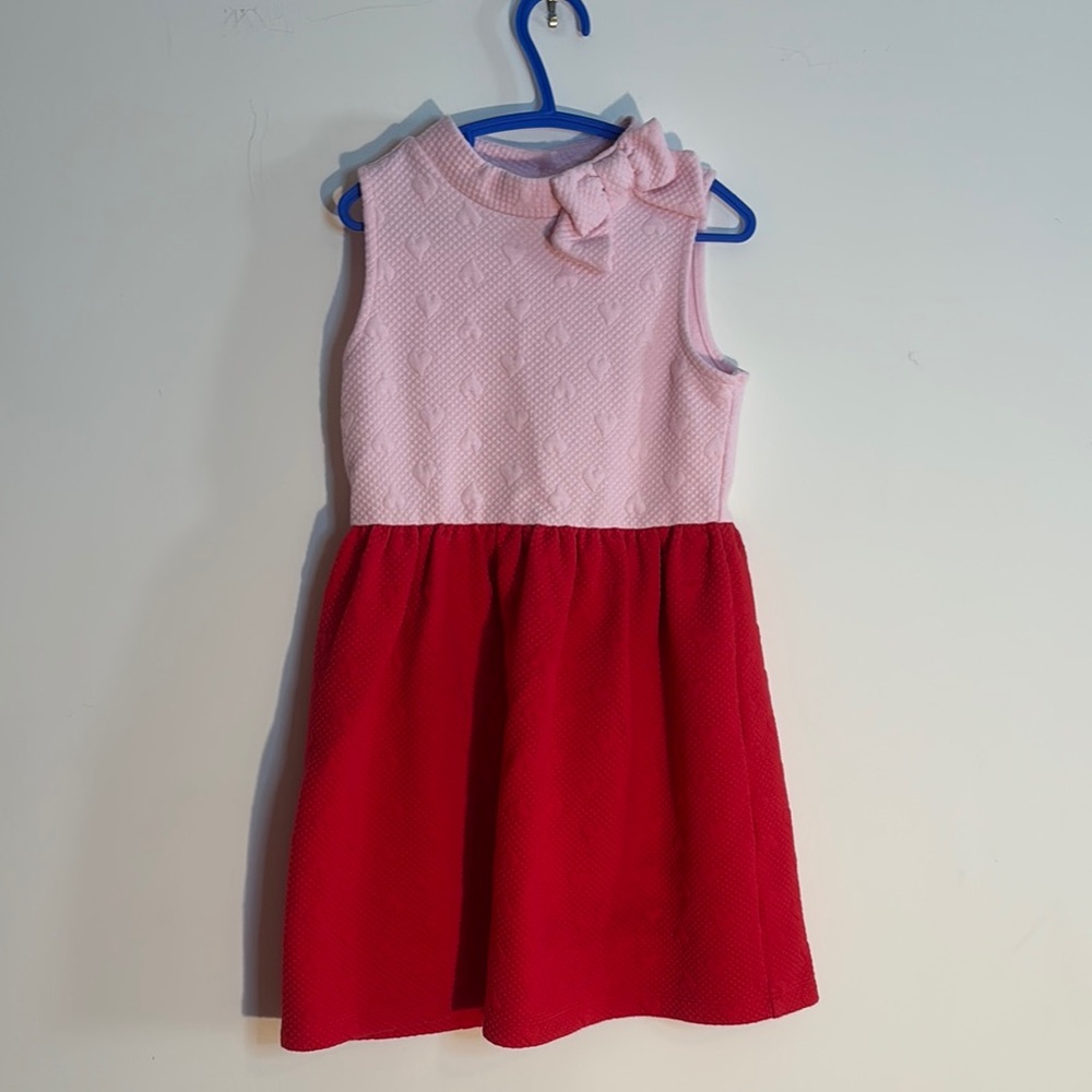 Janie and Jack Pink Red Sleeveless A-Line Dress